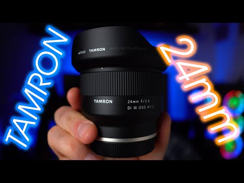 Tamron 24mm F2.8 Di III OSD M 1:2 Wide-Angle Prime Lens for Sony E Full-Frame Mirrorless Cameras, Half Macro Close-Focusing, Compact Lightweight Design + Lens Filter Kit + Cap Keeper (4pc Bundle) video review thumbnail