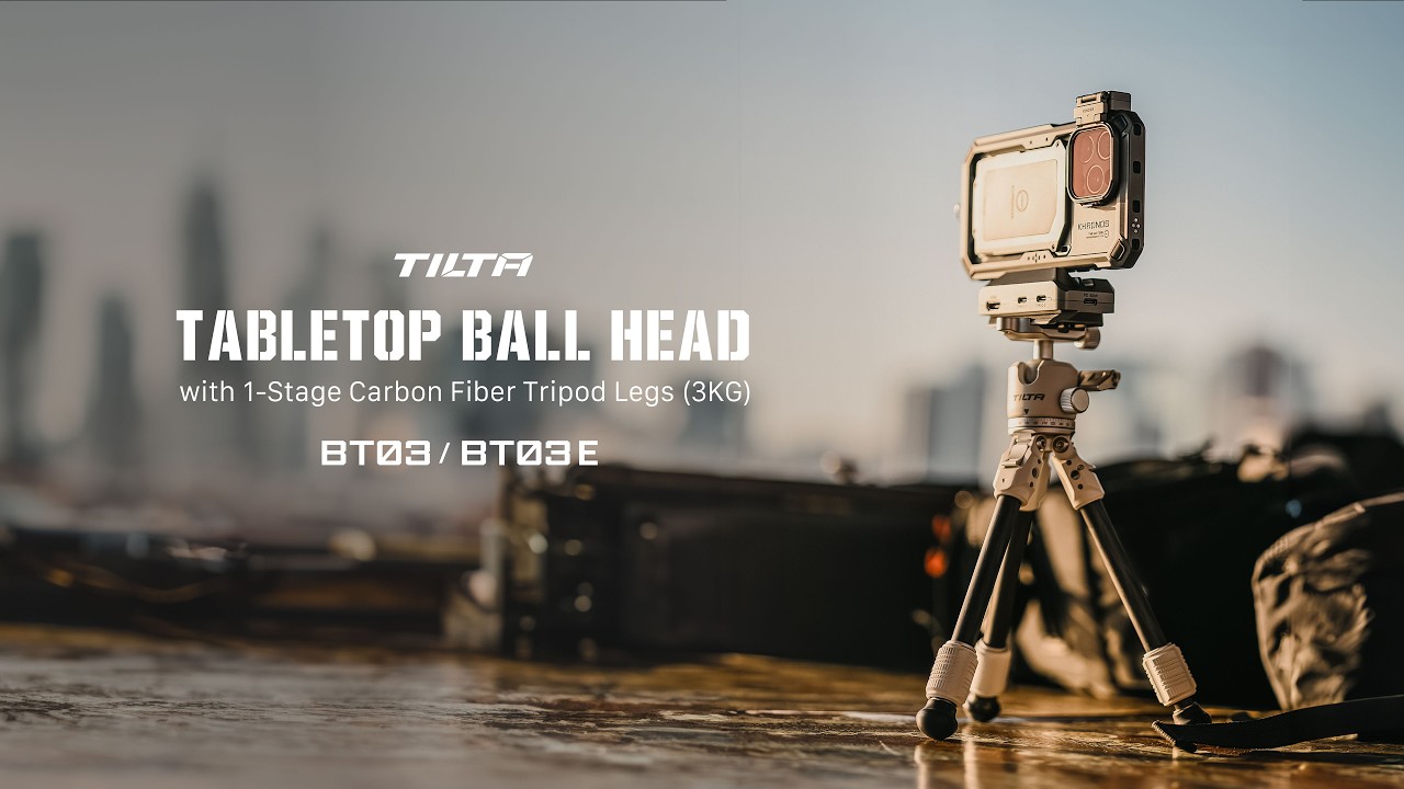 Tilta BT03 Tabletop Ball Head, 1-Stage Carbon Fiber Tripod