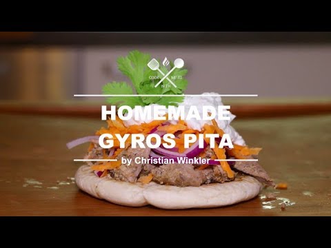 Homemade Gyros Pita - DIY Greek Gyro Recipe - COOK WITH ME.AT