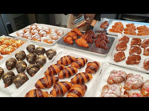 Amazing! The Process of Making Various Croissants - Korean Food [ASMR]