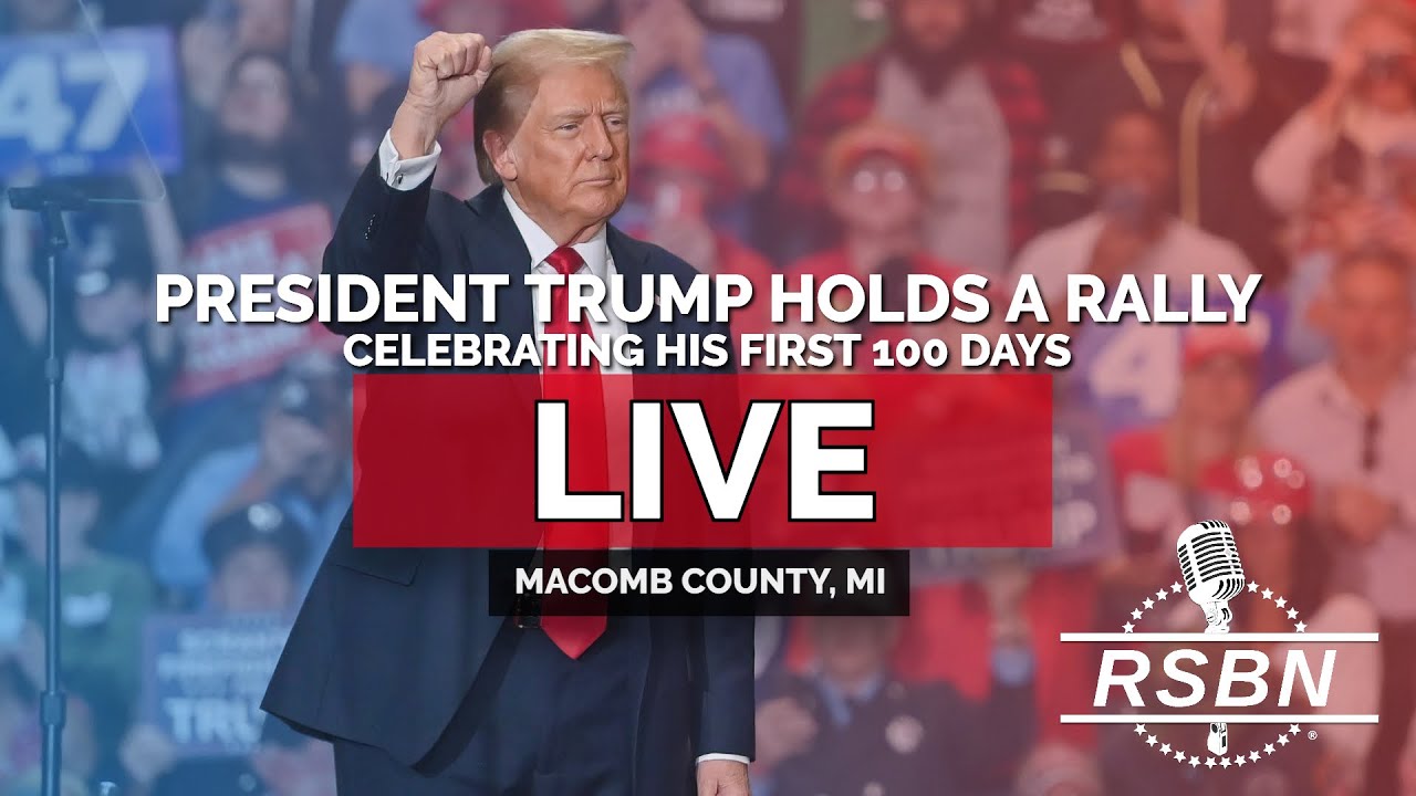 LIVE: President Trump Holds a Rally Celebrating his First 100 Days in Warren, MI - 4/29/25