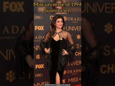 beautiful Indian miss universe of1994 susmita Sen dress❤️😍#missuniverse#bollywood #susmitasen#shorts