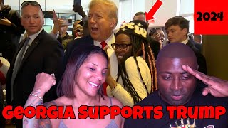 Black People & Black Chic -Fila Workers Love TRUMP... Trump buys 30 people food while in Restaurant