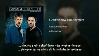 Savage Garden I Don&#39;t Know You Anymore Traducida Al Español