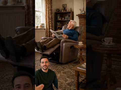 Leather Armchair for Elderly | Manual Recliner Armchair | Brown Recliner Armchair made from Bonded Leather