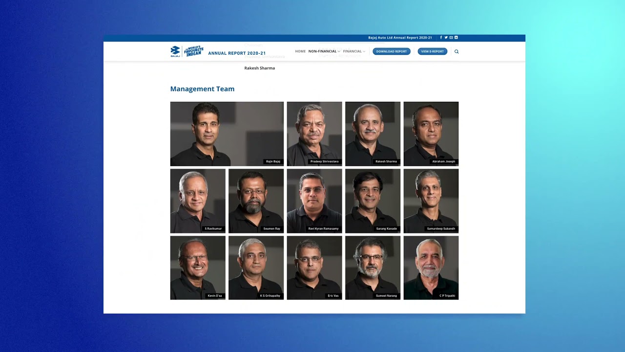 Bajaj Auto  Annual Report 2021