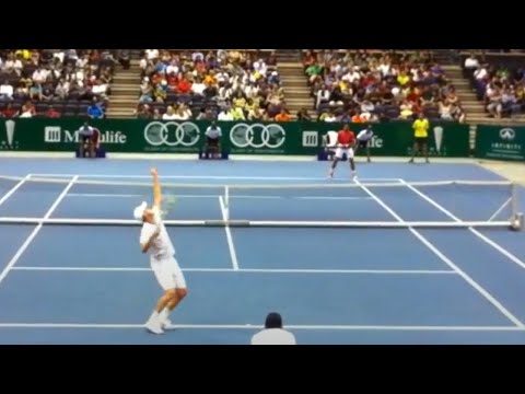 Janko Tipsarevic vs Sam Querrey Highlights 2012 | Court Level View