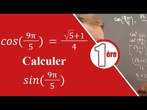 (1ère) Calculer sinus en connaissant cosinus