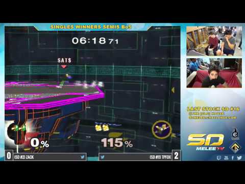 Last Stock SD #16 - Zack (Marth, Falco, Fox) vs TpFox (Fox) - W.Semis - Melee