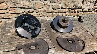 Mercedes R107: Regeneracja piasty i wymiana osłon tarcz hamulcowych