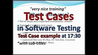 Manual Testing Training - What is Test Case - Example