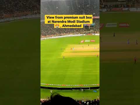 View from premium suit box at Narendra Modi Stadium 🏟 ,Ahmedabad  #stadium #india #win #match #live
