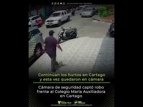 🎥 En video quedó registrado nuevo caso de hurto en Cartago