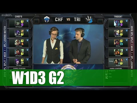 Trident eSports vs Chiefs | Game 2 OPL Legends Match Spring 2016 Week 1 Day 3 | TRI vs CHF G2 W1D3