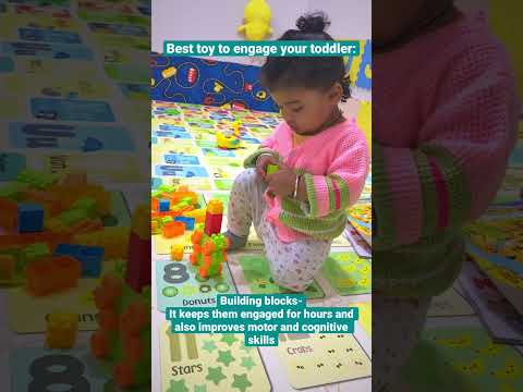 How to engage your child for long? Baby Daivik playing with building blocks #shorts
