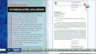 U.S on Venezuelan Pres. legal defense