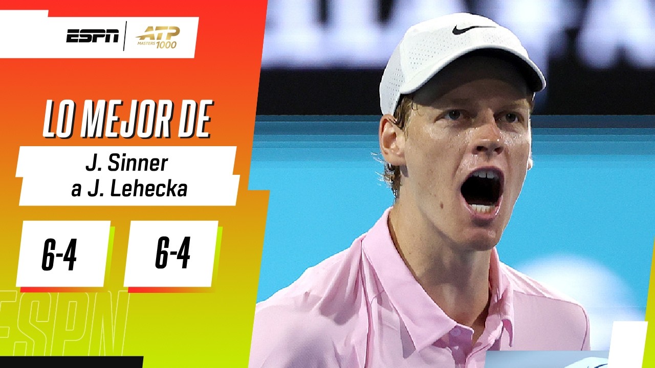 SUNSHINE DOUBLE PARA JANNIK: SINNER SE CONSAGRÓ CAMPEÓN DEL M1000 DE MIAMI ANTE LEHECKA | RESUMEN
