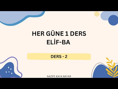 Diyanet Elif Ba Ders 2