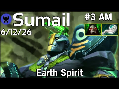 Support Sumail plays Earth Spirit!!! Ward spots shown! Dota 2
