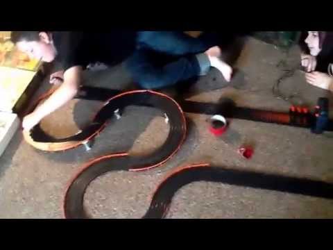 Old school slot car race set I set up for my daughter & a friend. They played for days.