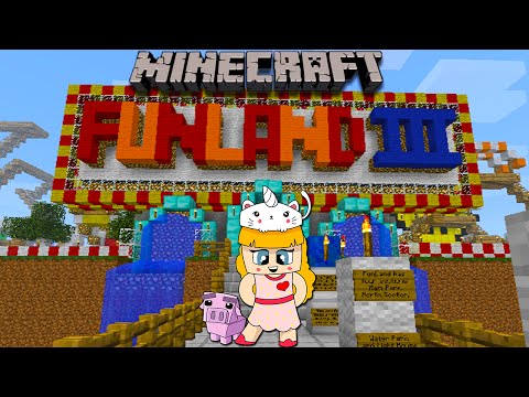 Minecraft Water Park Fun Times At Funland 3 Riding Waterslides