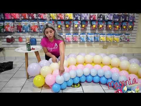 Cómo hacer un arcoiris con globos?