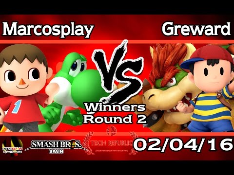 Tech Republic - Greward(Bowser/Ness) vs Marcosplay (Yoshi/Villager) - Winners Round 2