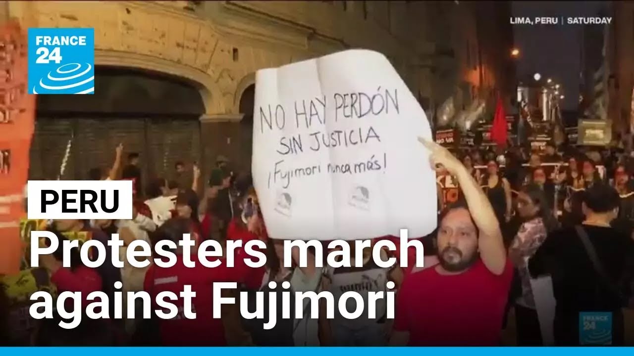"Fujimori never again!" Protesters fill streets of Lima ahead of Peru presidential elections