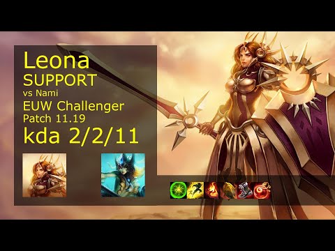 Leona Support & Samira vs Nami & Lucian - EUW Challenger 2/2/11 Patch 11.19 Gameplay
