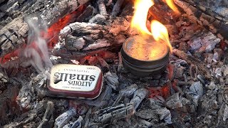 How To Make Char Cloth For Emergency Fire Pt 1 - DIY Bushcraft Survival Skills - Altoids Tin