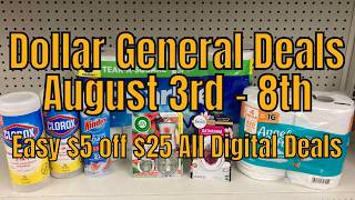 8/3 - 8/8/26 - Dollar General $5 off $25 Couponing Deals For All Week