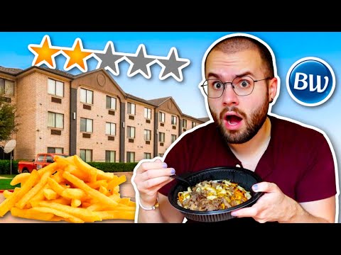 Eating at the Best Western Hotel for 24 HOURS! 2-STAR Motel Review!