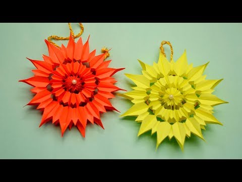 DIY: 3D christmas Schneeflocken ( Sterne) | DIY 3D Snowflake Making Easy Tutorial - DIY Paper Crafts