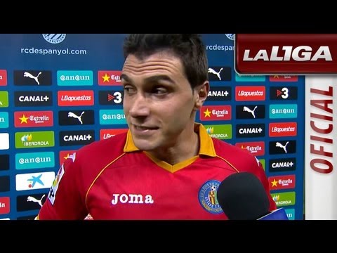 Entrevista a Colunga tras el RCD Espanyol (0-2) Getafe CF - HD