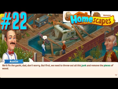 [ Episode 22 ] BOATHOUSE NEW ROOM - Homescapes Day 1 | Micro Gameplay #Room11