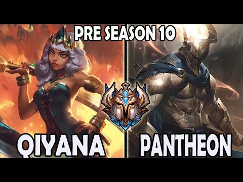 Qiyana vs Pantheon [ SKT T1 Roach ] Lol Challenger Korea