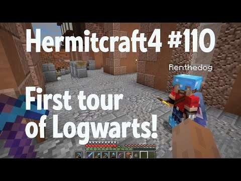 First tour of Logwarts with RenDog! — Hermitcraft 4 ep 110