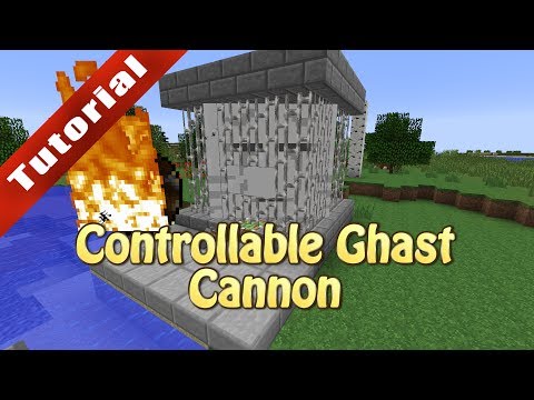 Minecraft Tutorial: Controllable Ghast Cannon (Vanilla/Survival)