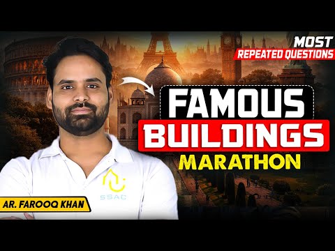 FAMOUS BUILDINGS YOU CAN’T MISS | JEE B.Arch Paper 2 + NATA | MARATHON