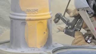 Mueller Centurion Fire Hydrant restoration  - Blasting the body
