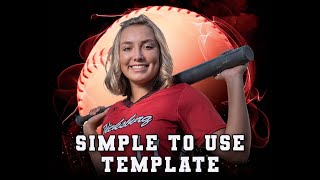 Senior Softball Banner Template