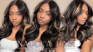 OMG! Must Have Color! 😍 | Blonde Highlight 7x5 Bye Bye Knots Glueless Wig | Nadula Hair Amazon Prime