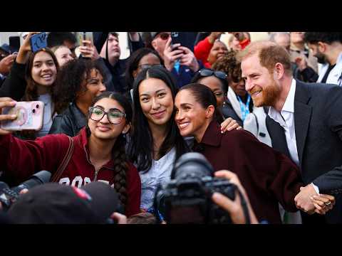 Prince Harry & Duchess Meghan's first joint public appearance since UK return cheered in Nottingham