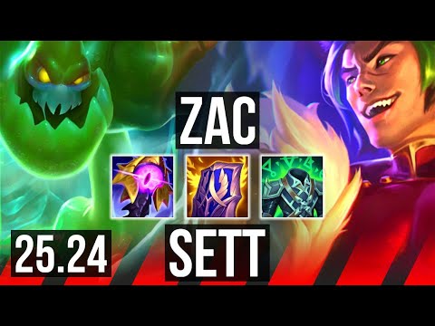 ZAC vs SETT (TOP) | Perfect KDA: 9/0/4 | KR Diamond | 25.24