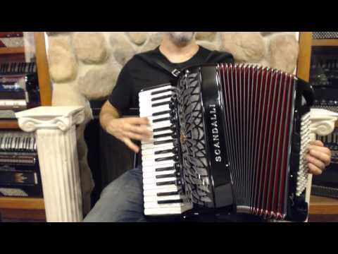 SCANAIRIHBK - NEW Black Scandalli Air I Piano Accordion LMMH 37 96 $4499