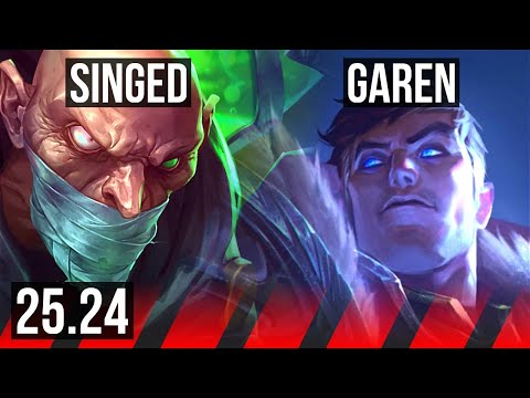 SINGED vs GAREN (TOP) | KR Grandmaster | 25.24