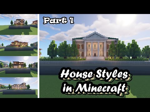 Frankgenics - House Styles in Minecraft | Part 1 | Canadian, Spanish, Georgian, Northwest, Cape Cod | Frankgenics