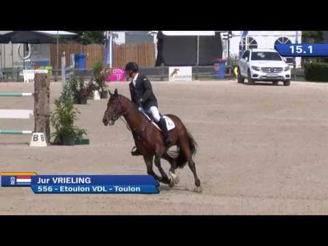 Etoulon VDL and Jur Vrieling winner Youngster Tour CSI de Wolden 2016 jump-off