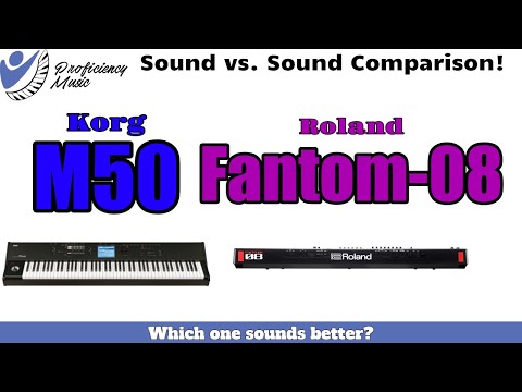 Korg M50 vs Roland Fantom-08: Sound vs Sound COMPARISON! Which one SOUNDS better?