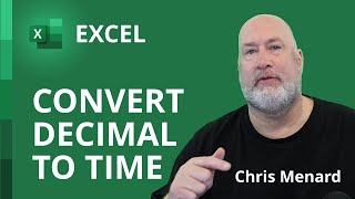 Excel: Covert decimal hours Excel